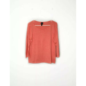 Eileen Fisher 3/4 Sleeve Knit Top Size XL